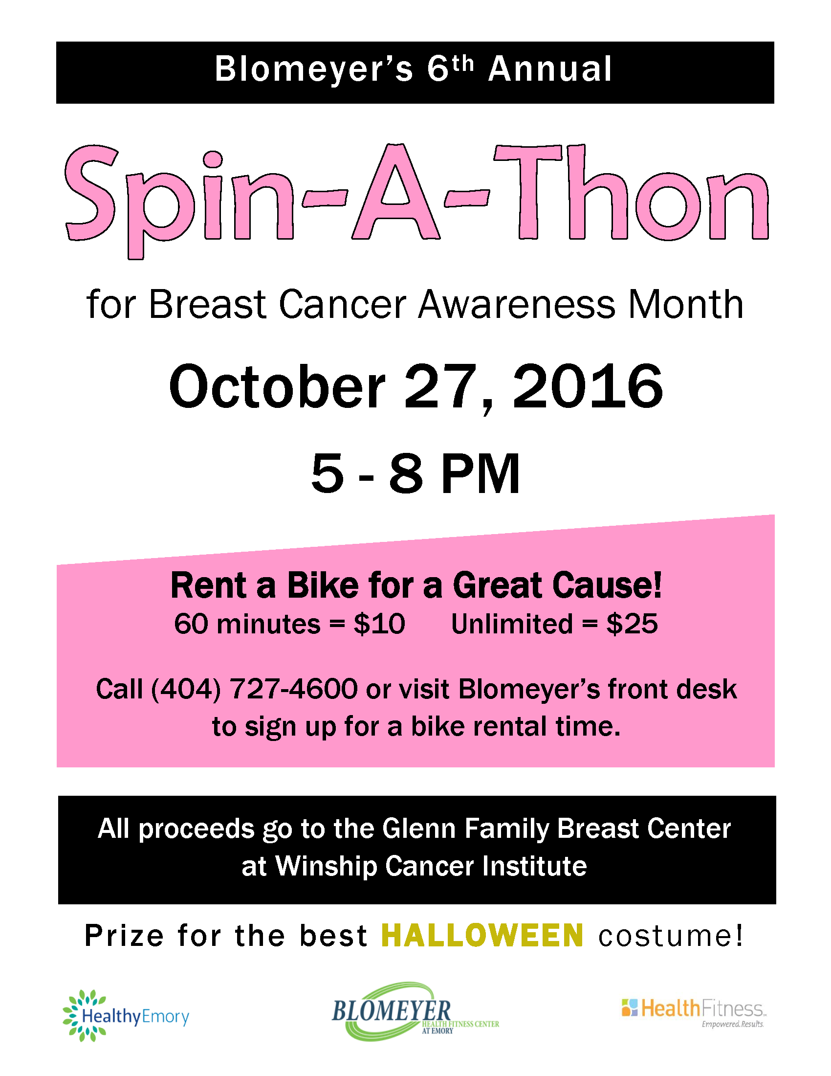 Spin-a-thon flyer