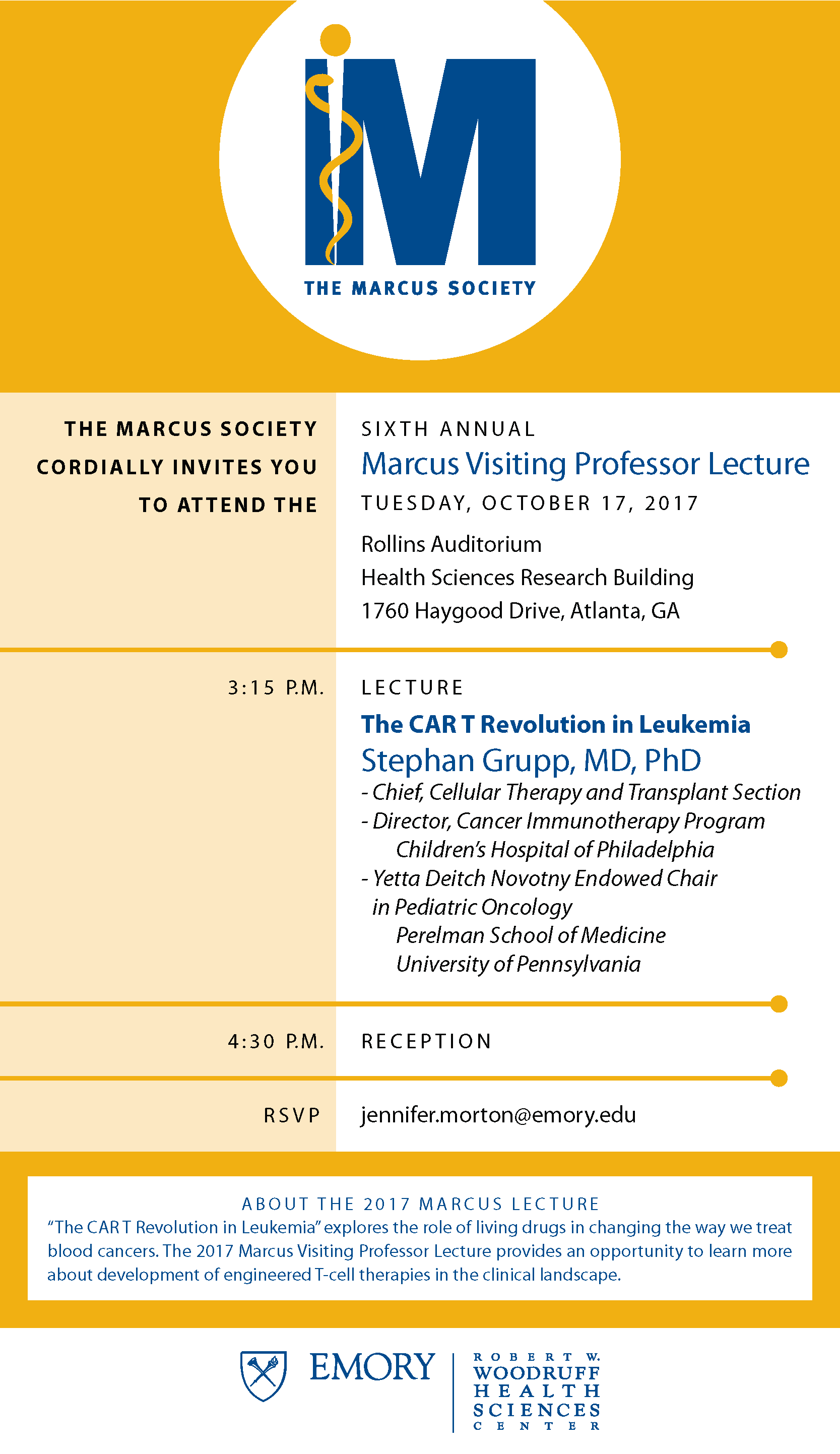 Marcus Lecture Flyer