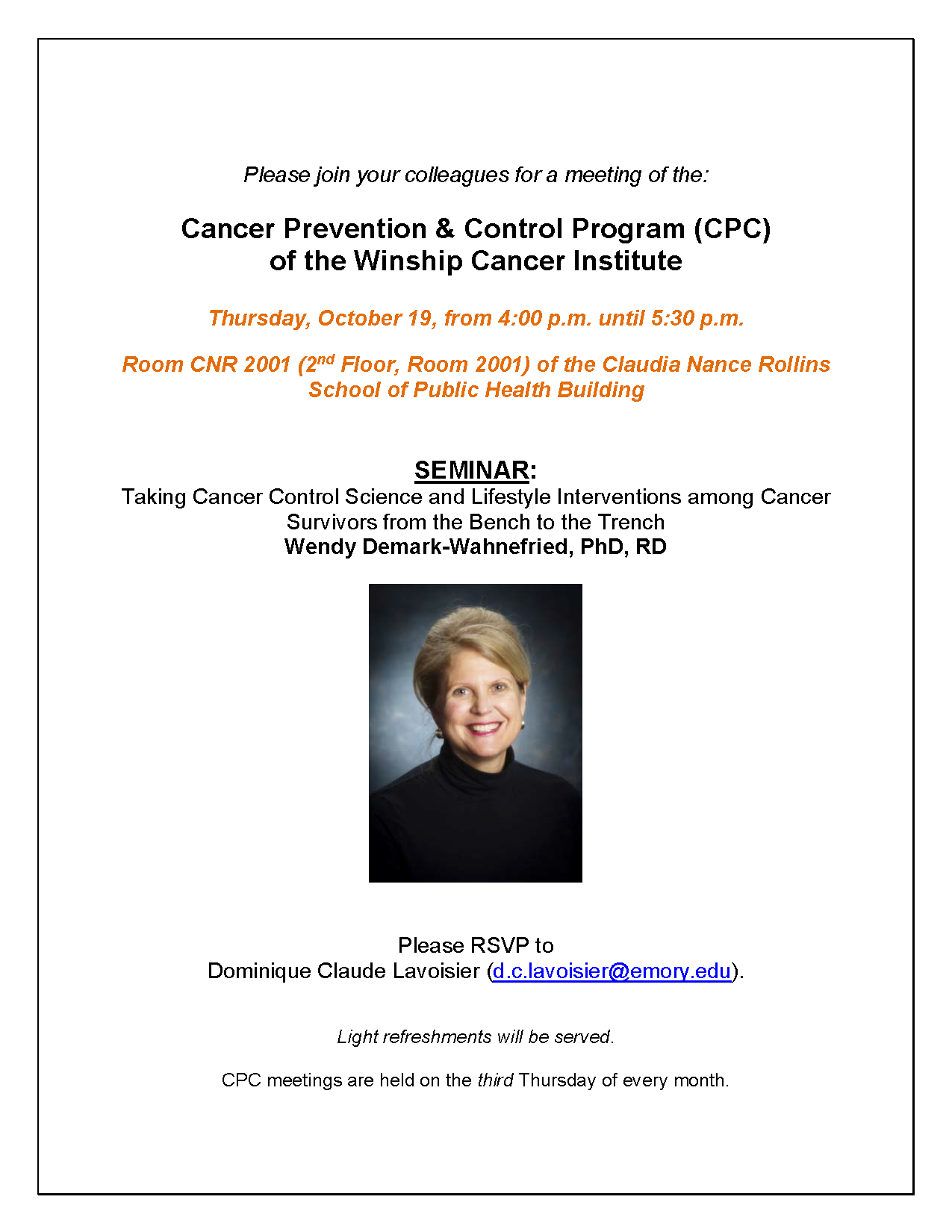 CPC Program Flyer