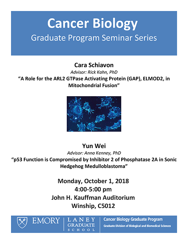 Flyer - CB Graduate Program Seminar - 10-1-2018