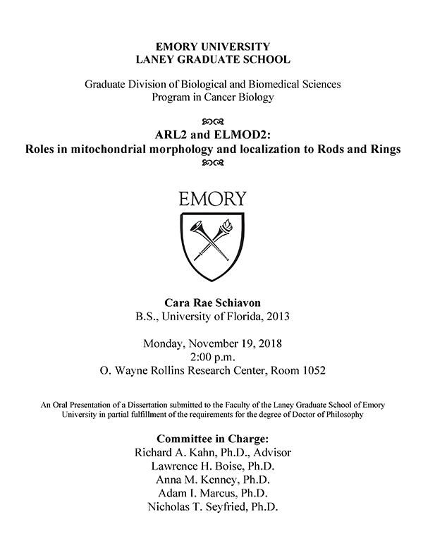 Flyer - Schiavon Dissertation Defense