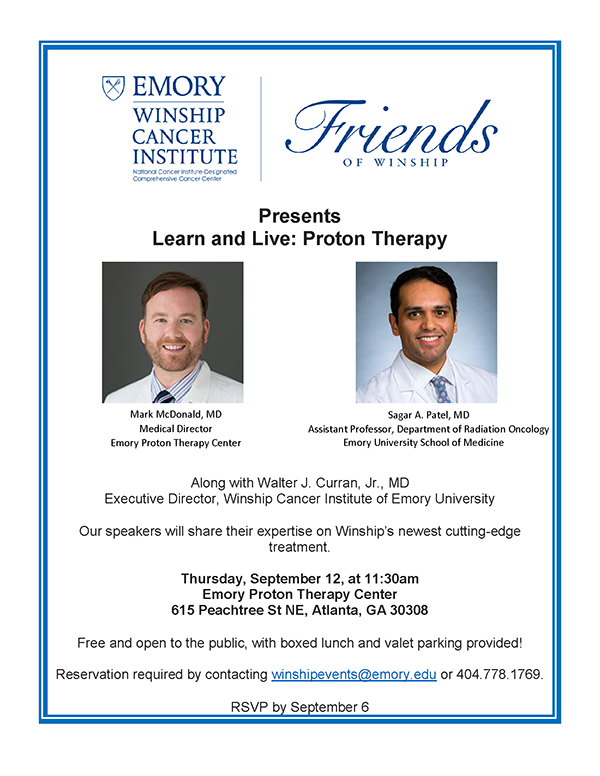 Flyer - Learn and Live: Proton Therapy